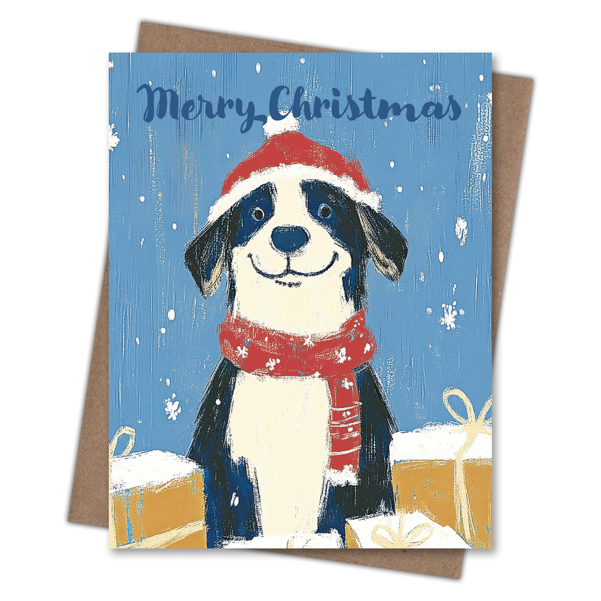 Australian Shepherd - Recycled Christmas Card for Dog Lovers