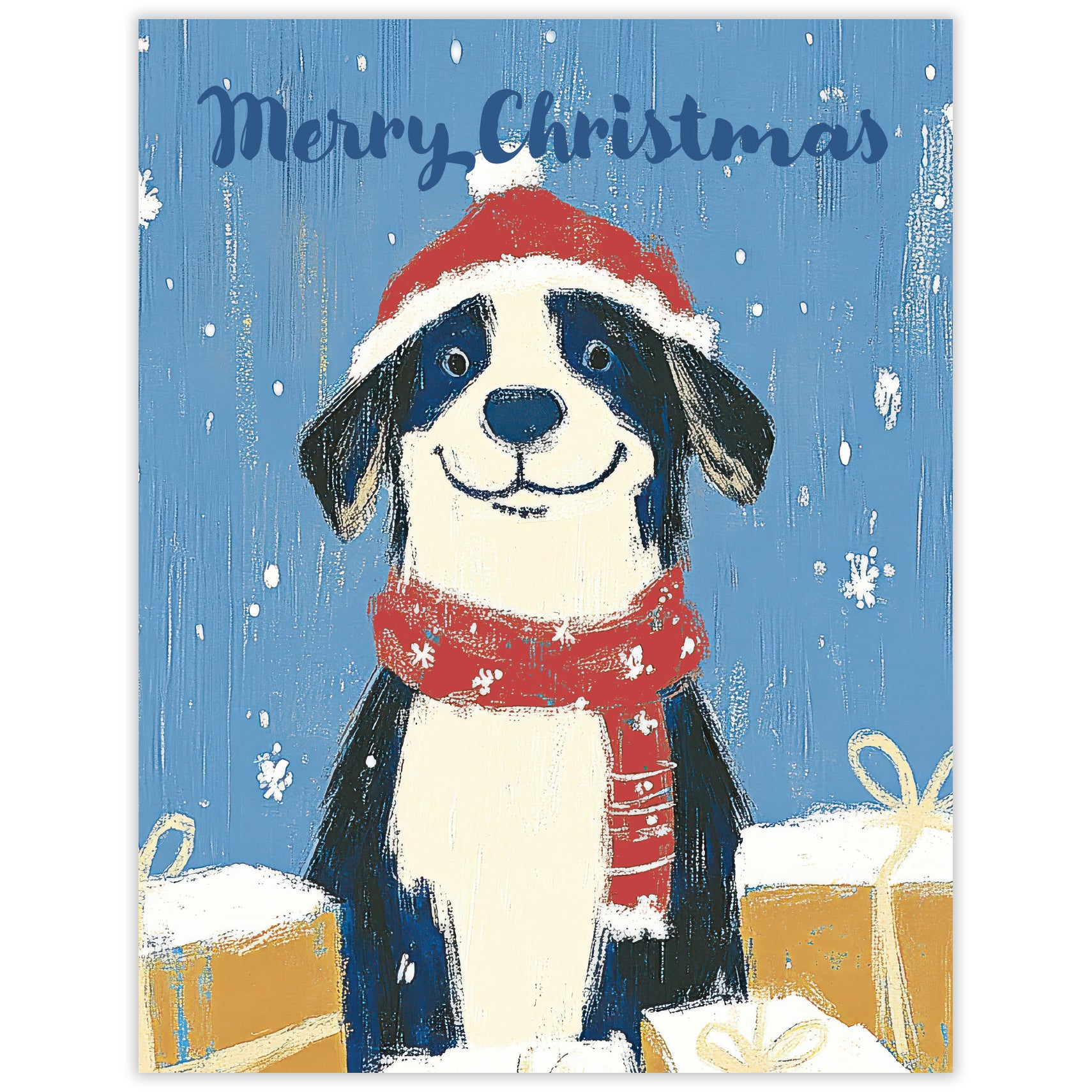 Australian Shepherd - Recycled Christmas Card for Dog Lovers