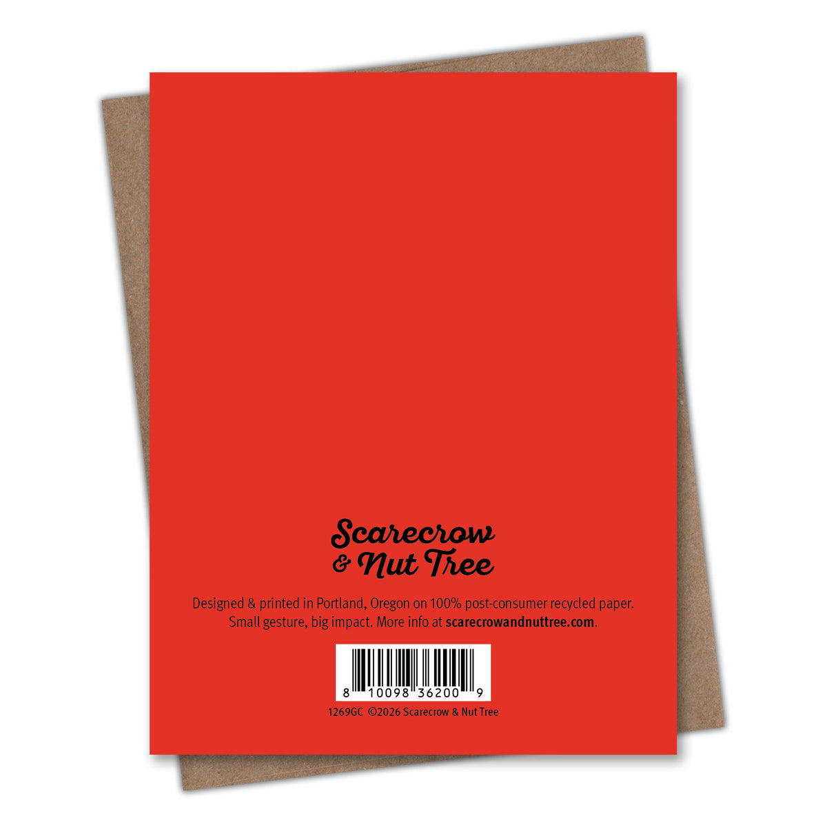 Back of greeting card