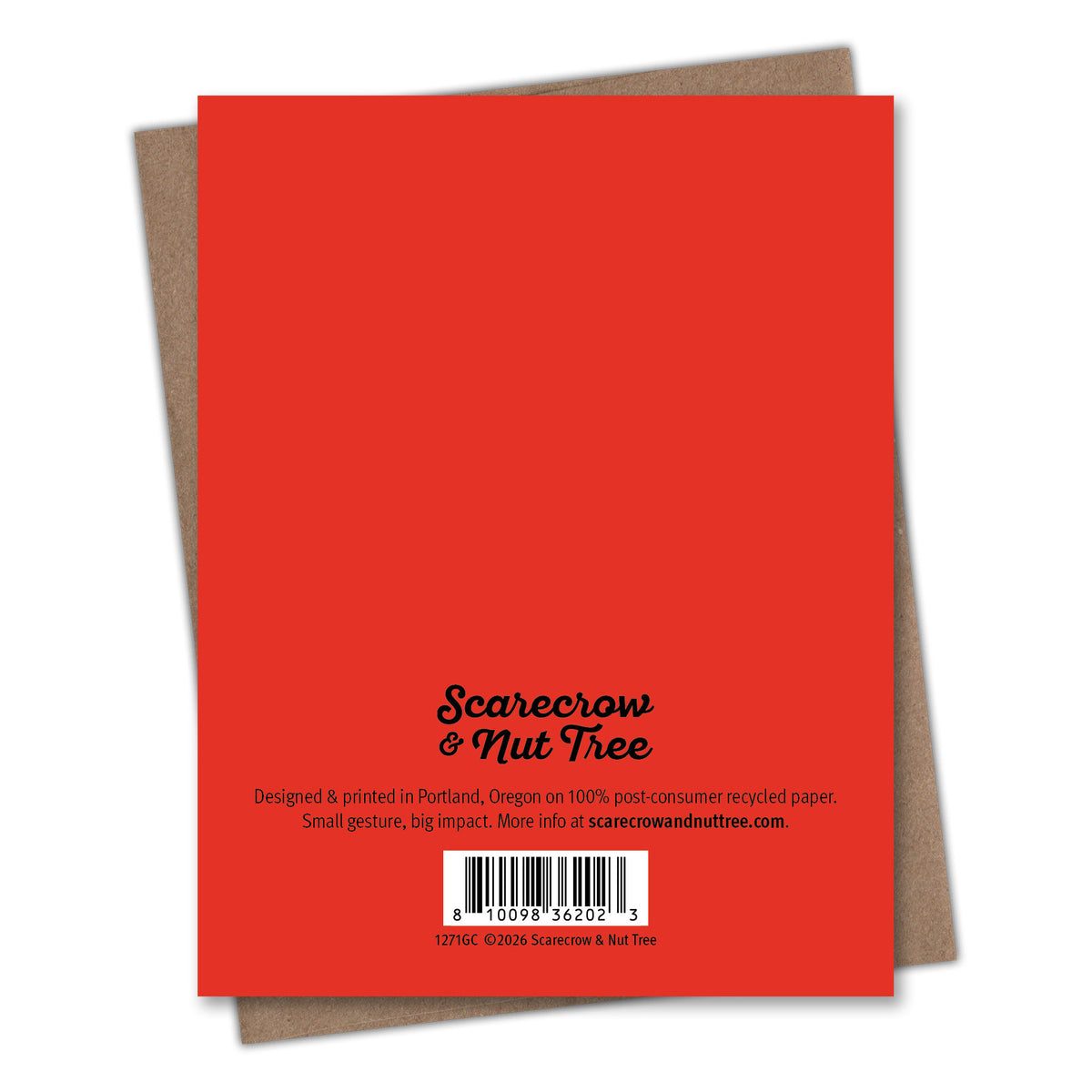 Back of greeting card