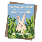 Leafy Greens Bunny - Recycled Birthday Card for Gardeners