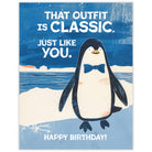 Classic Penguin - Recycled Birthday Card for Animal Lovers