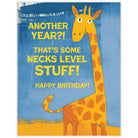 Necks Level Giraffe - Recycled Birthday Card for Animal Lovers