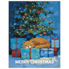 Presents Cat - Recycled Christmas Card for Cat Lovers