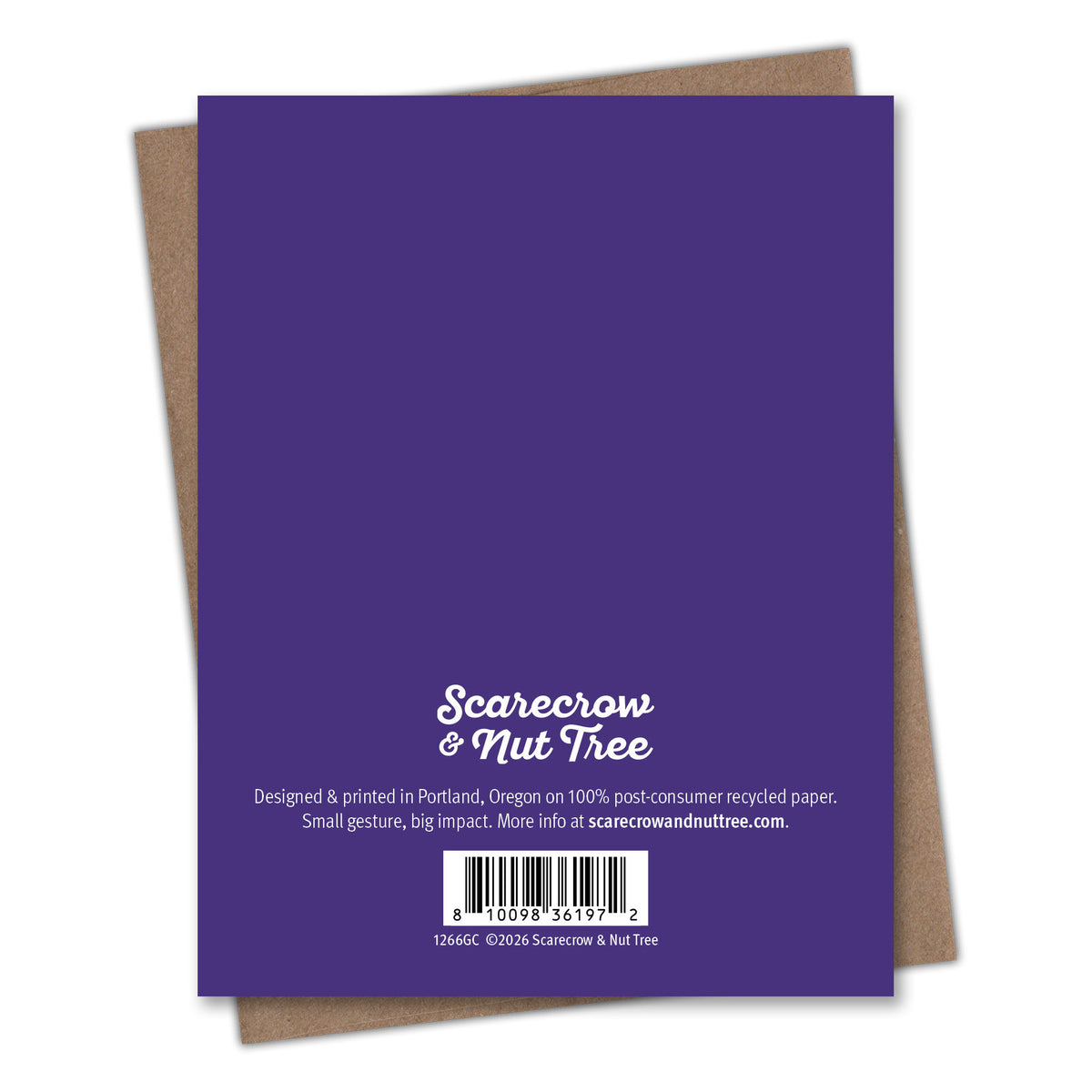 Back of greeting card