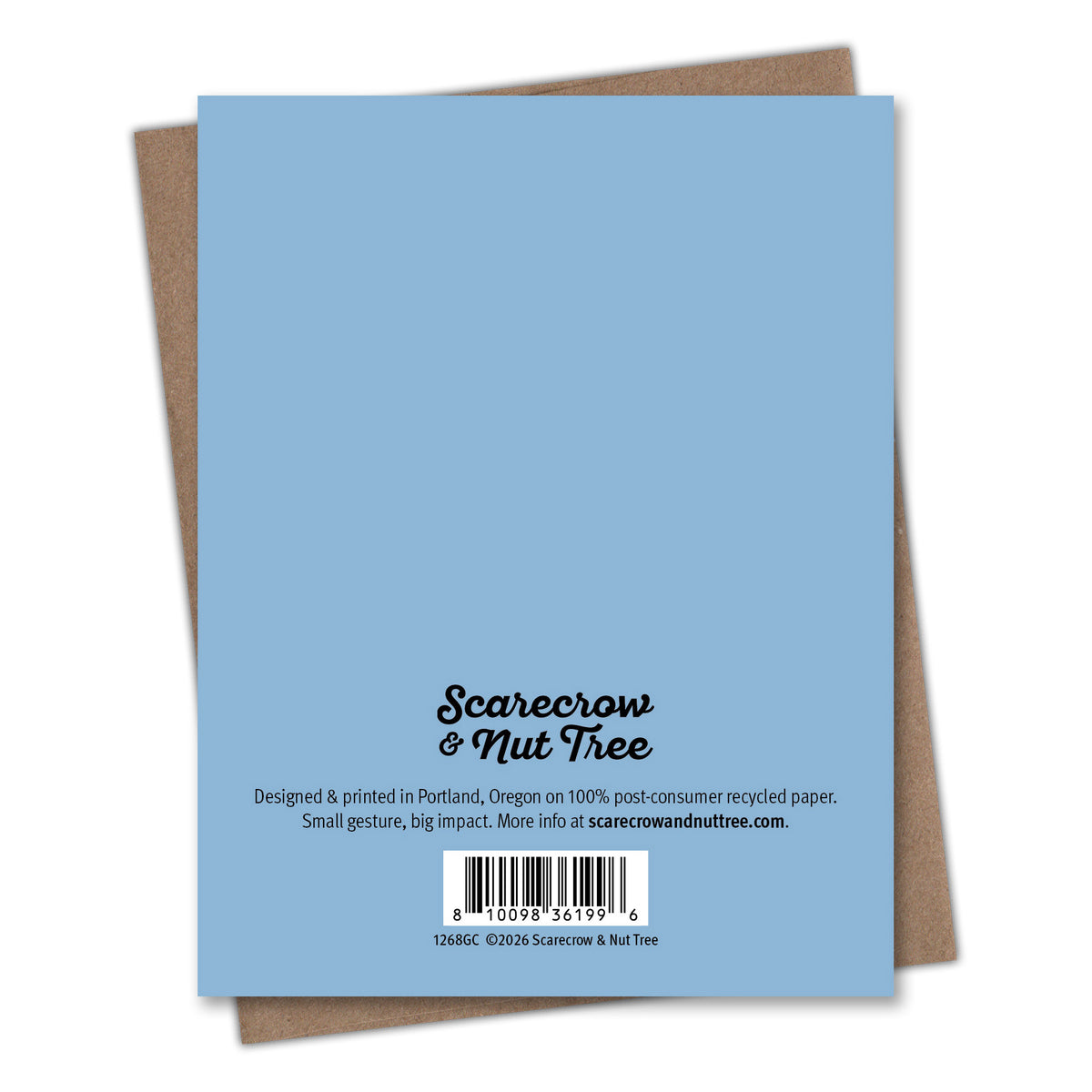 Back of greeting card